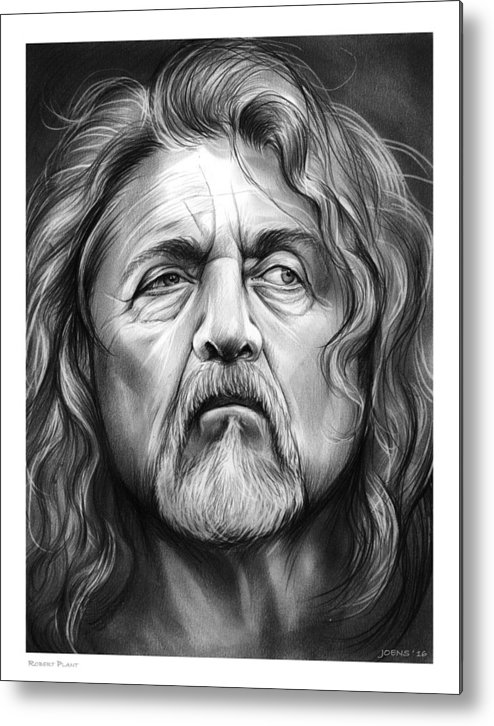 494x726 Robert Plant Metal Print - Robert Plant Drawing