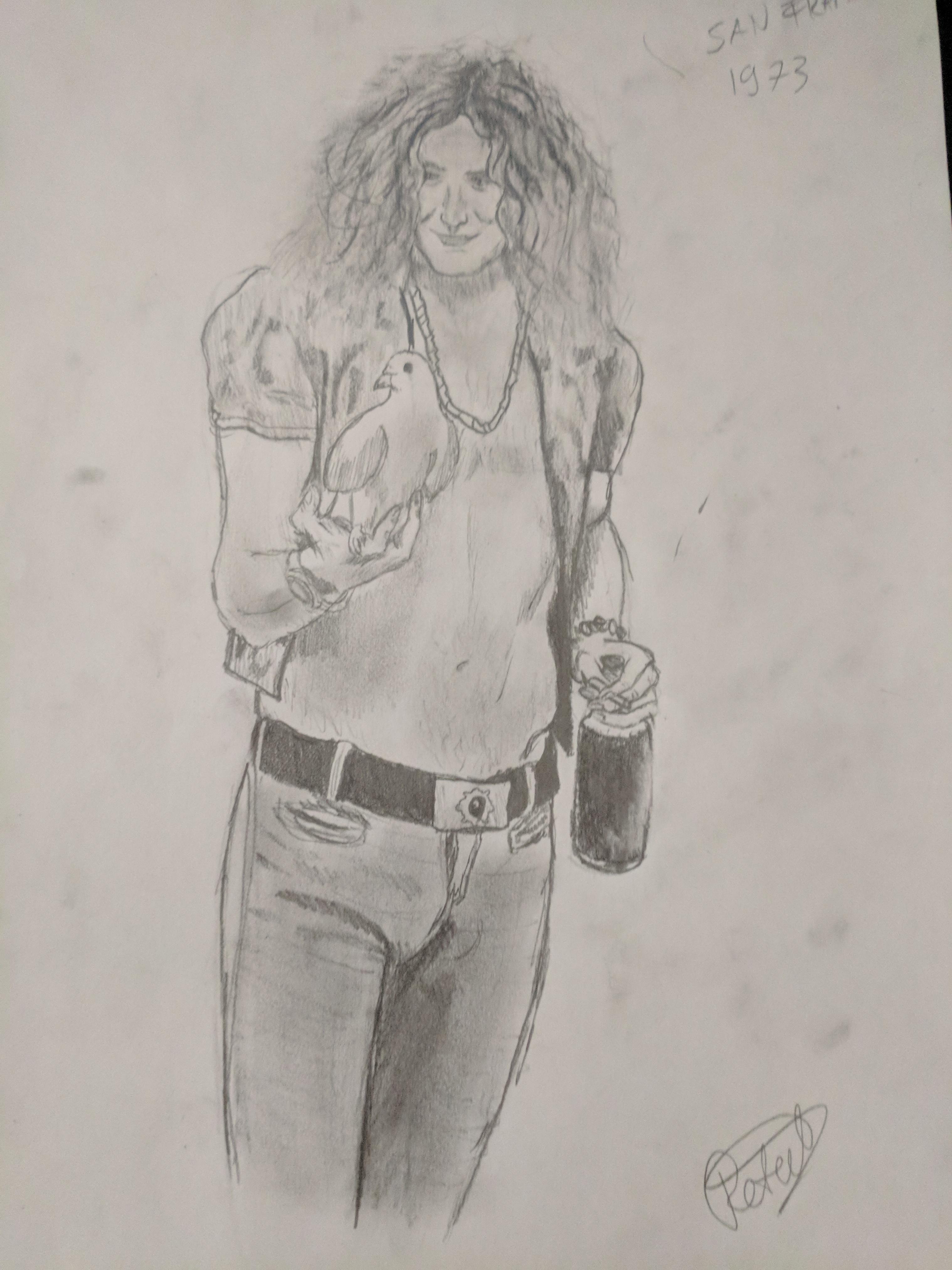 3036x4048 drawing of robert plant of led zeppelin - Robert Plant Drawing