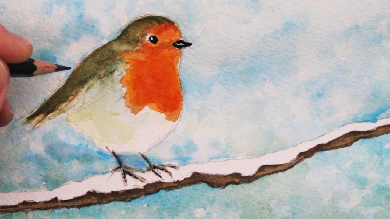 1280x720 How To Draw And Paint A Robin Step - Robin Bird Drawing