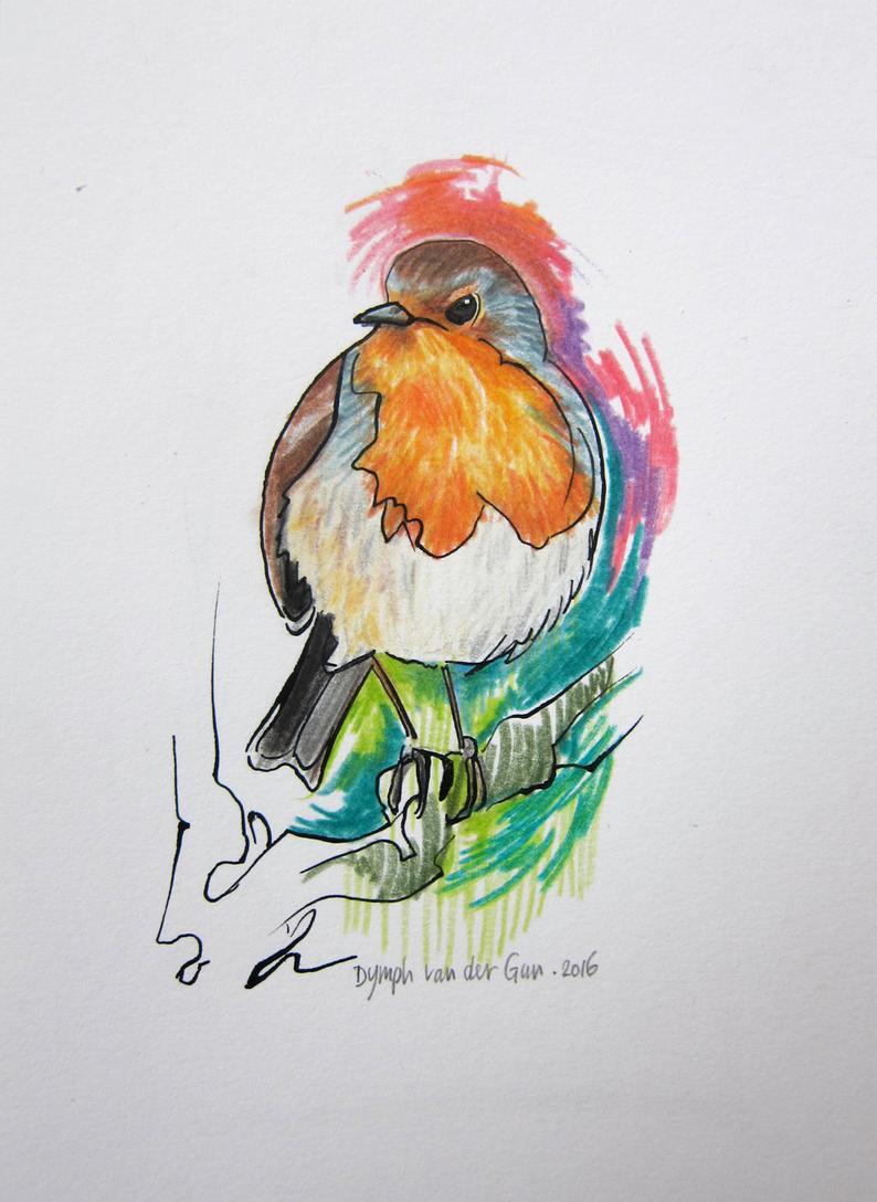 794x1088 Robin Bird Original Drawing Etsy - Robin Bird Drawing
