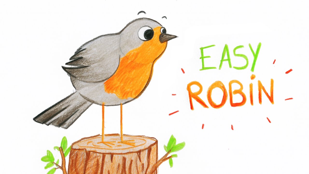 1280x720 How To Draw A Cute Robin - Robin Bird Drawing