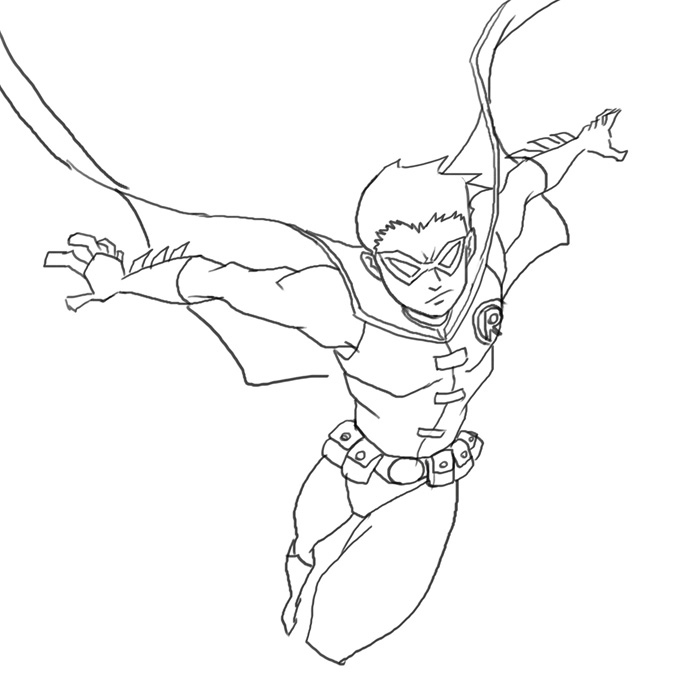 700x700 How To Draw Robin - Robin Drawing