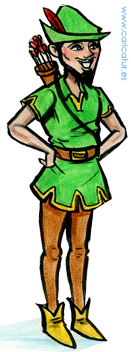 188x504 Robin Hood Cartoon Drawing Caricatures Ireland - Robin Hood Drawing