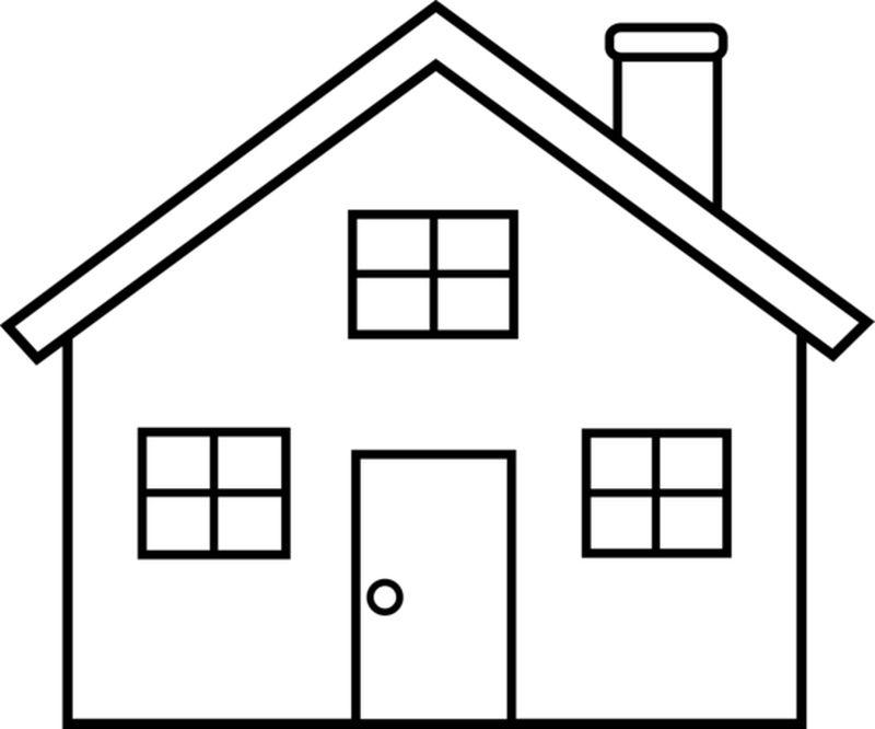 800x666 Houses To Color House Outline Drawing - Robin Outline Drawing