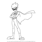 150x150 learn how to draw robin from teen titans - Robin Outline Drawing