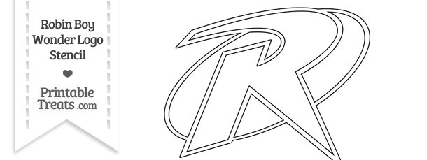 610x229 Robin Boy Wonder Symbol Stencil Printable - Robin Outline Drawing
