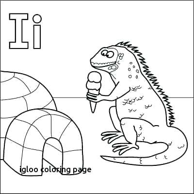 400x400 Igloo Outline Coloring - Robin Outline Drawing