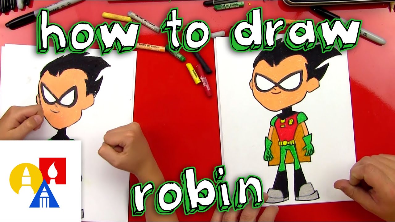 1280x720 how to draw robin from teen titans go! - Robin Superhero Drawing