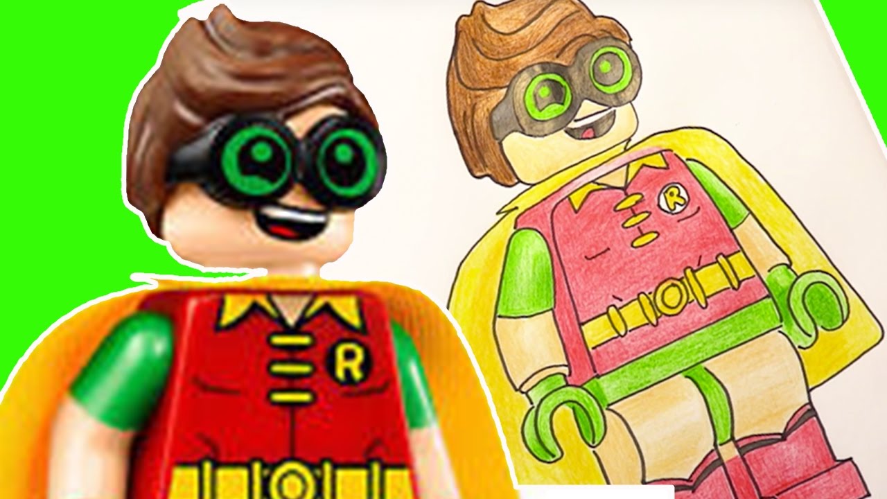 1280x720 how to draw and color lego robin the lego batman movie drawing - Robin Superhero Drawing