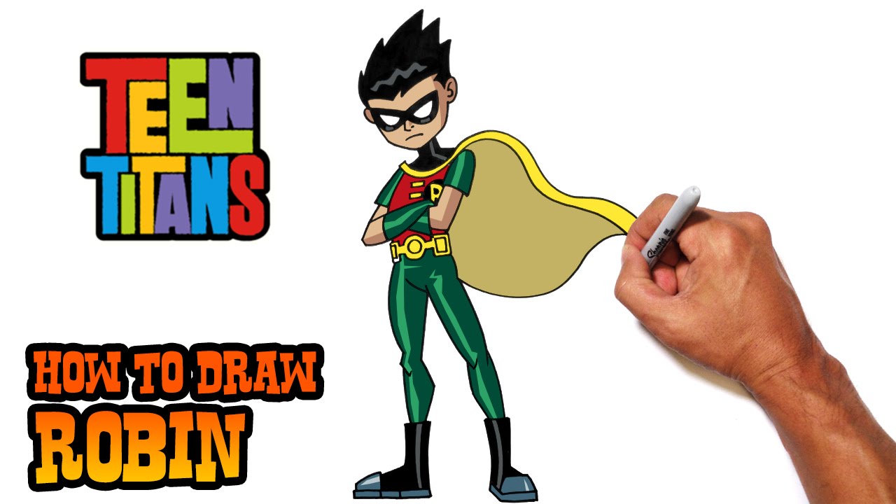 1280x720 How To Draw Robin - Robin Superhero Drawing