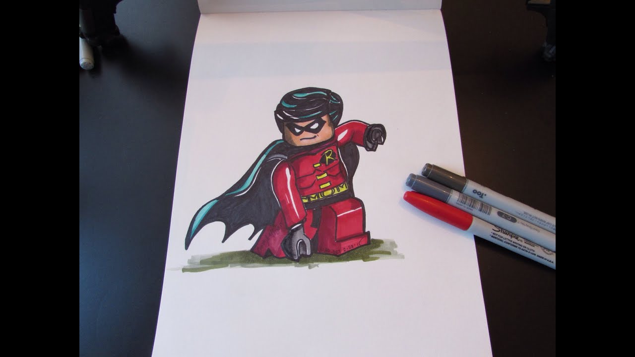 1280x720 How To Draw Robin - Robin Superhero Drawing