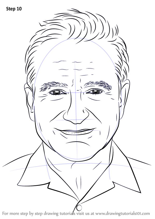 598x844 Learn How To Draw Robin Williams - Robin Williams Drawing