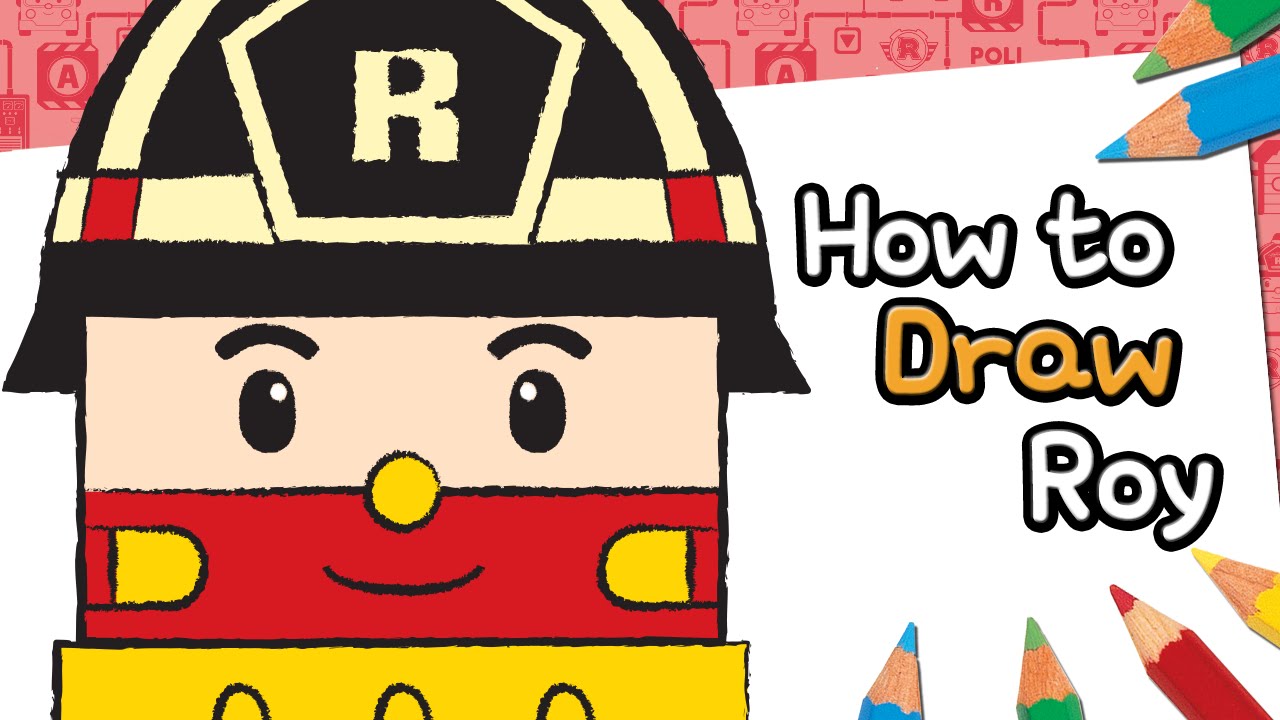 1280x720 how to draw roy robocar poli - Robocar Poli Drawing
