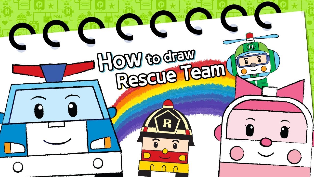 1280x720 how to draw rescue team robocar poli kids animation - Robocar Poli Drawing