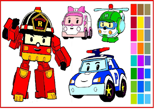 512x366 coloring robocar poli game apk - Robocar Poli Drawing