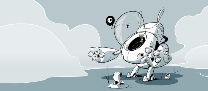 700x306 March Of Robots Special Learn To Draw Wall E The Robot Adobe Blog - Robot Cartoon Drawing