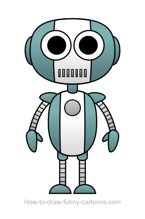 294x445 Robot Drawing - Robot Cartoon Drawing