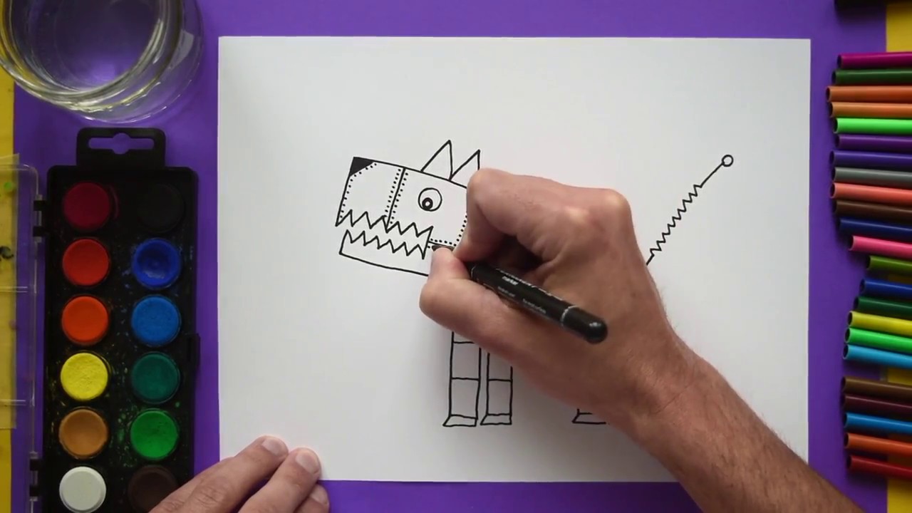 1280x720 How To Draw A Robot Dog - Robot Dog Drawing