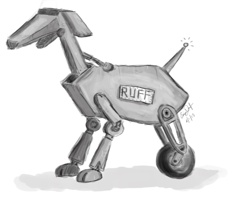 Робот пес рисунок