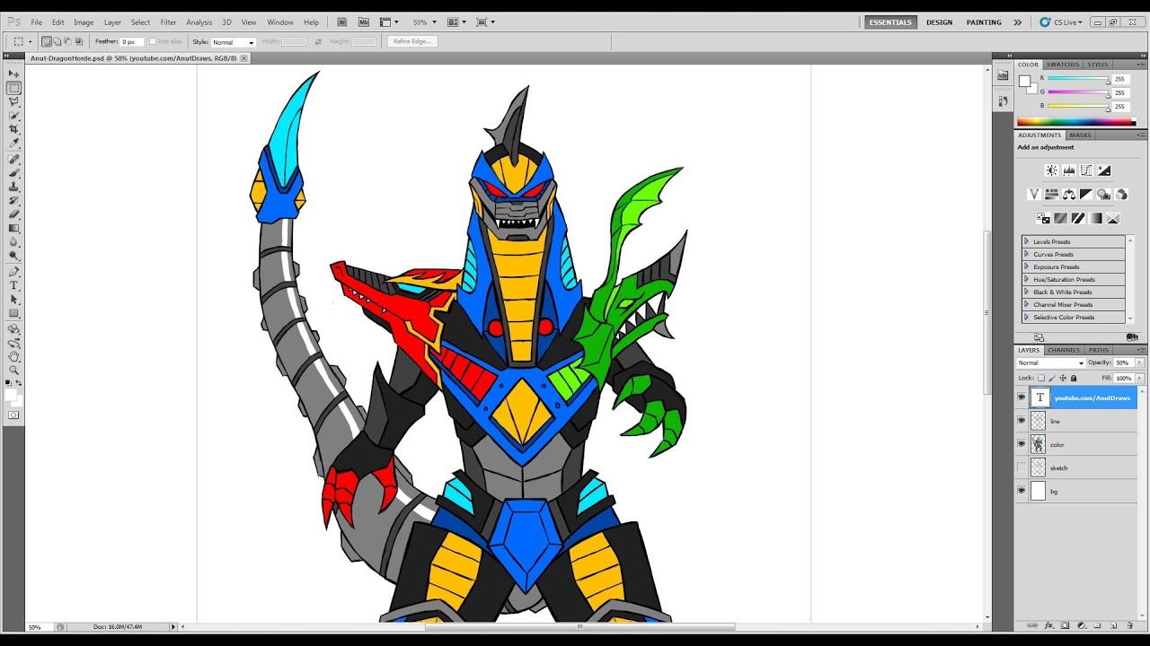 1280x720 How To Draw Robots - Robot Dragon Drawing