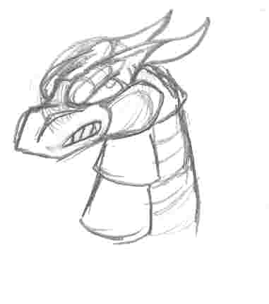 381x430 Robot Dragon Head Sketch Weasyl - Robot Dragon Drawing