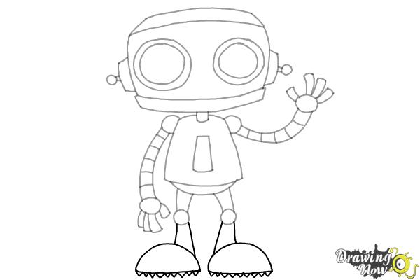 600x400 How To Draw A Robot - Robot Drawing