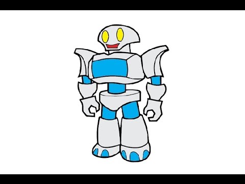480x360 How To Draw A Robot Easy Step - Robot Drawing