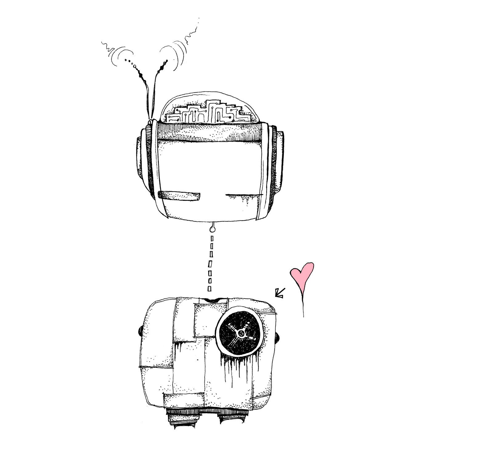 1600x1474 How To Draw A Robot - Robot Drawing