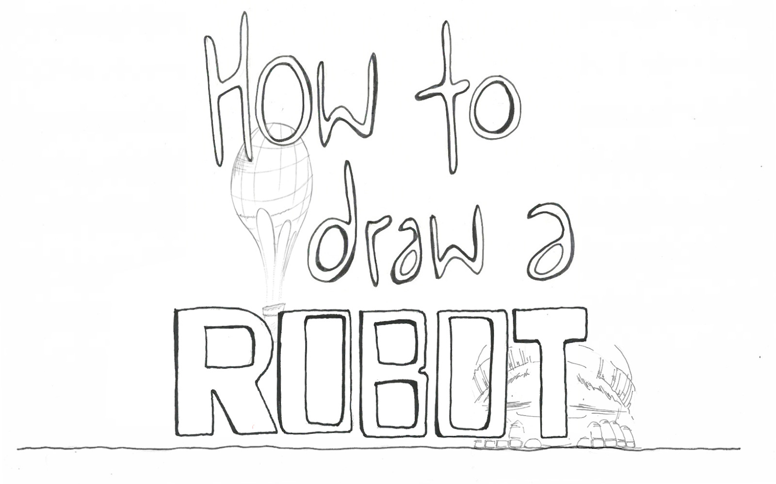 1600x998 How To Draw A Robot - Robot Drawing Pictures