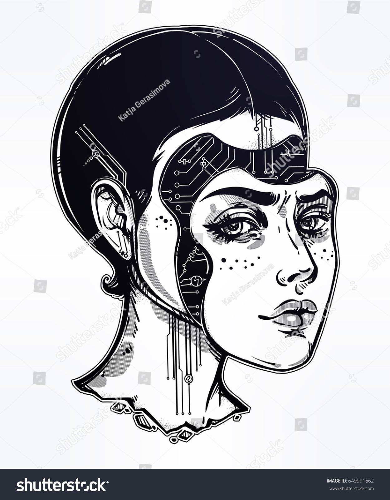 robot human drawing