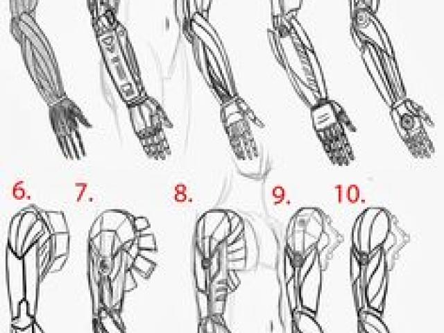 640x480 Drawn Robot Hand - Robot Hand Drawing