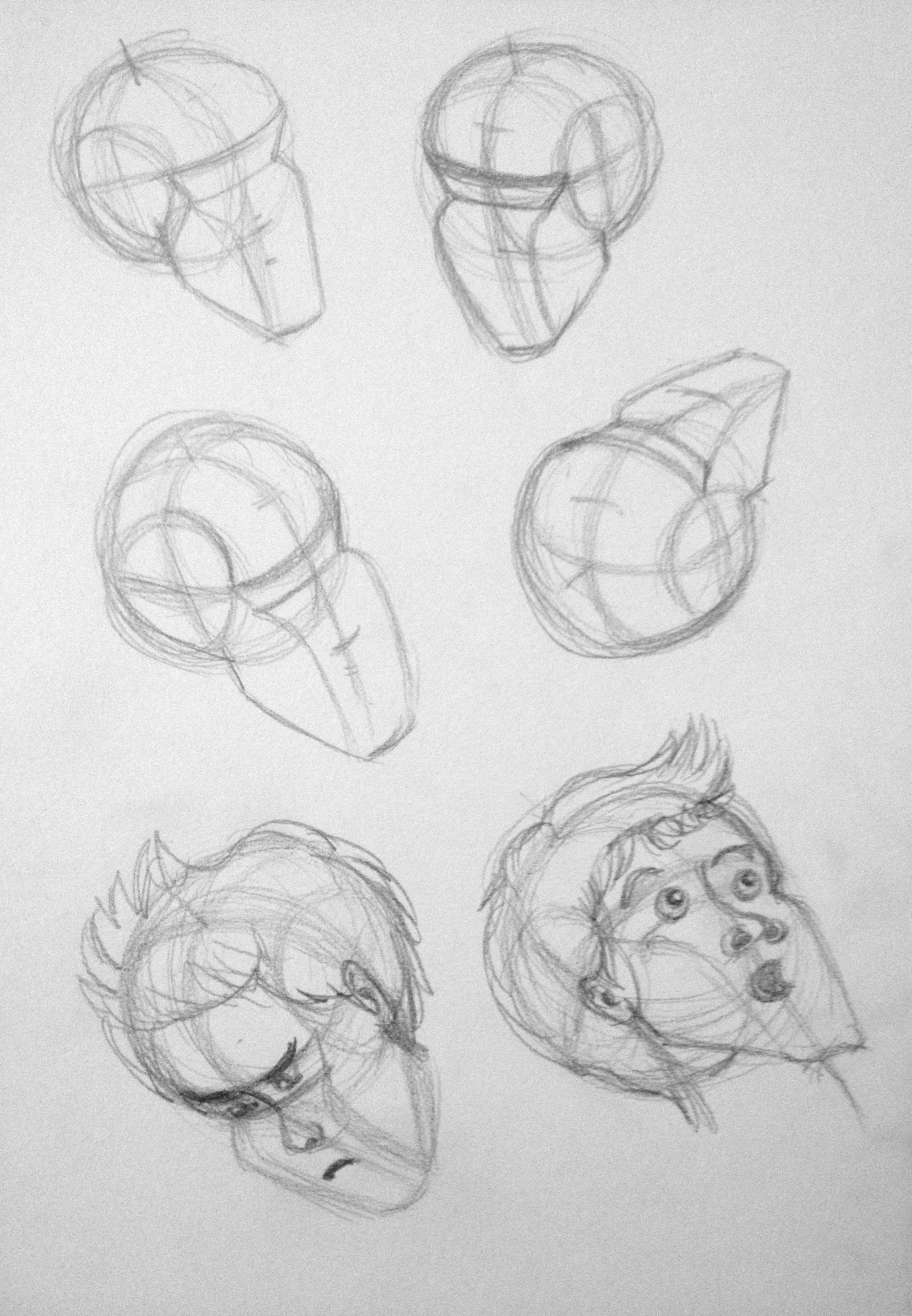 2263x3264 Day Some More Robot Head Constructions One Stumble - Robot Head Drawing