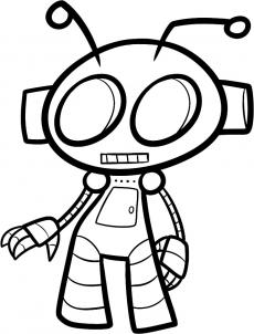 230x302 How To Draw Robot - Robot Head Drawing