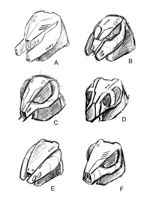 612x842 Mantas Robot Head Roughs Image - Robot Head Drawing