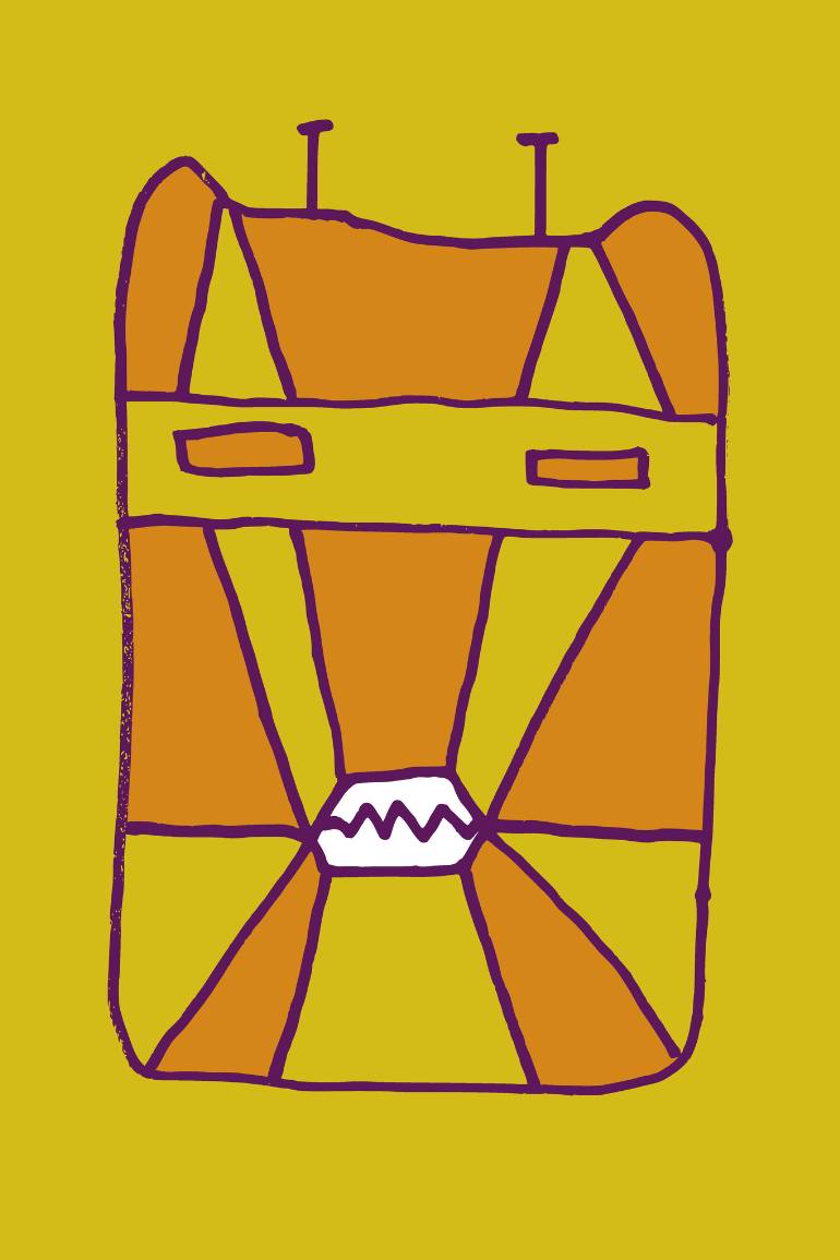 770x1155 Robot Head Series Drawing - Robot Head Drawing