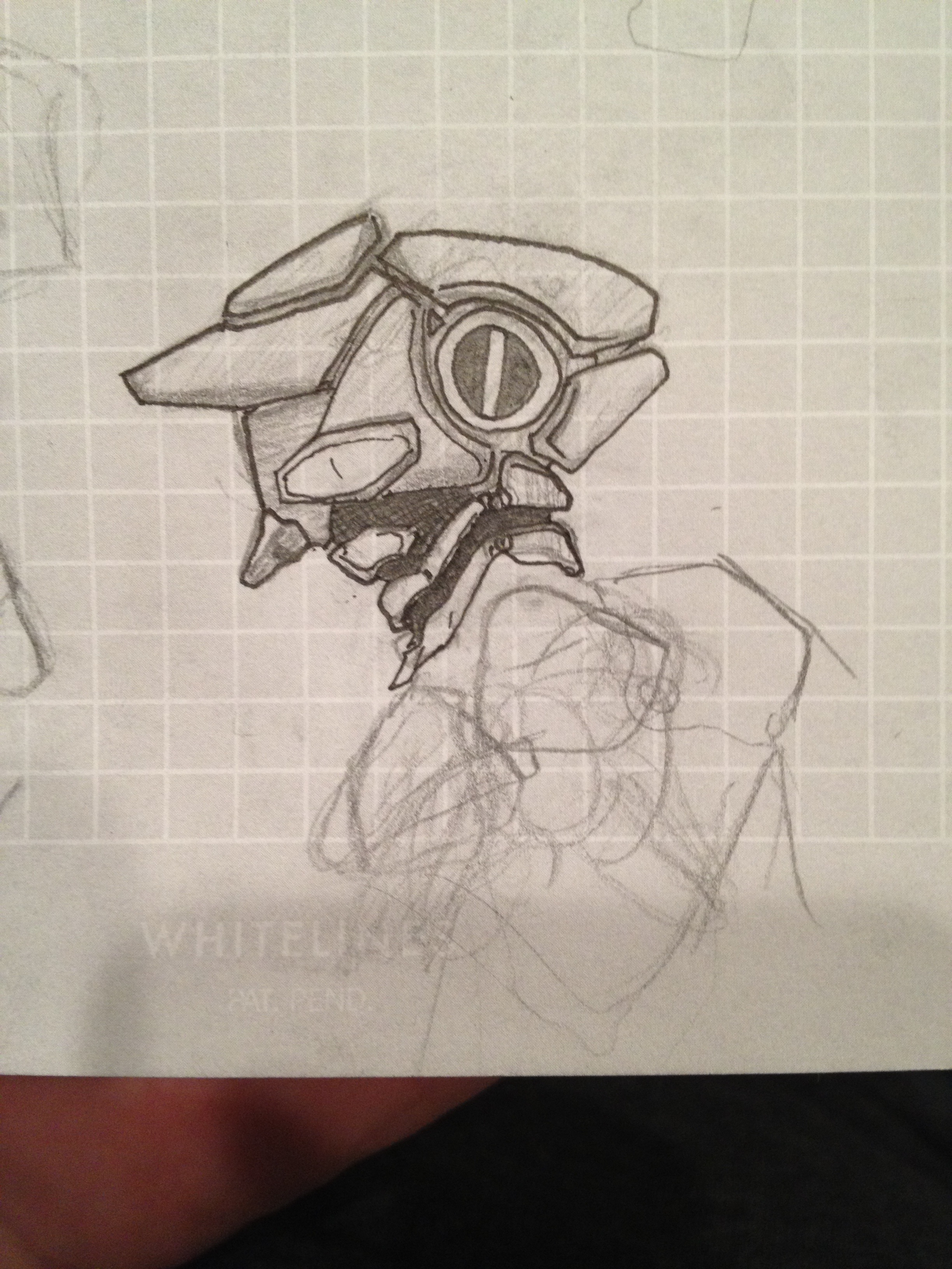 2448x3264 robot head profile mech tech - Robot Head Drawing