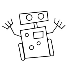 289x268 creating a banner sophiemakesarobot - Robot Line Drawing