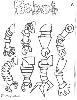 270x350 robot drawing resource - Robot Line Drawing