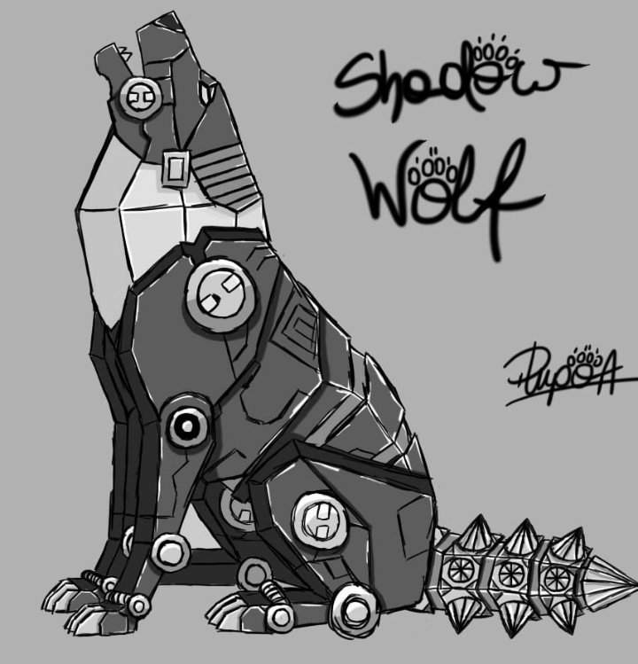 720x749 Robot Wolf Oc - Robot Wolf Drawing