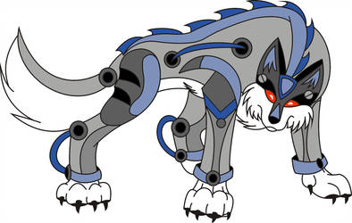 394x250 Robot Wolf - Robot Wolf Drawing