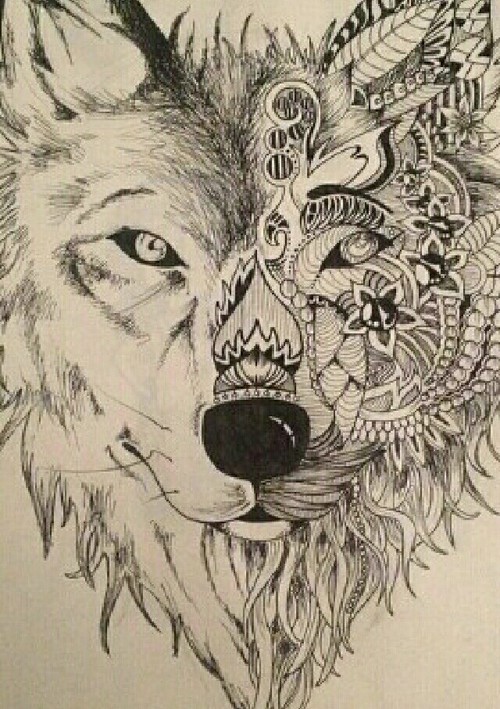 500x709 Robot Wolf Uploaded - Robot Wolf Drawing