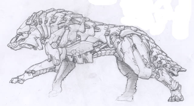 639x350 Robot Wolf - Robot Wolf Drawing