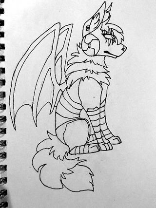 320x427 Autowolf Drawings On Paigeeworld Pictures Of Autowolf - Robot Wolf Drawing