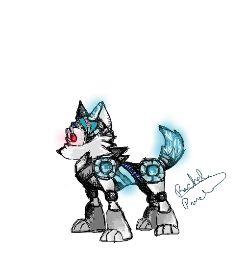 502x533 Robo Wolf - Robot Wolf Drawing