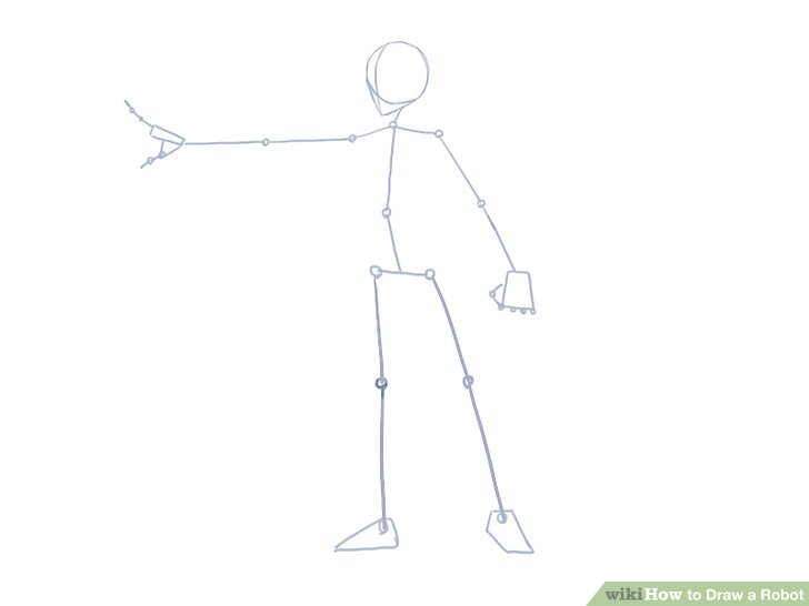 728x546 ways to draw a robot - Robotic Human Arm Drawing