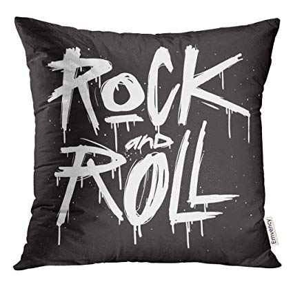 425x425 vanmi throw pillow cover old hand draw sketch rock - Rock And Roll Hand Drawing
