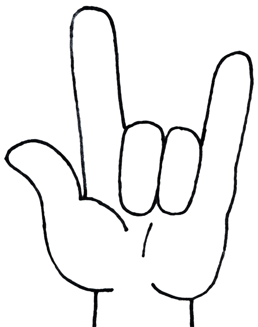 513x650 Rock On Hand Clipart - Rock And Roll Hand Drawing