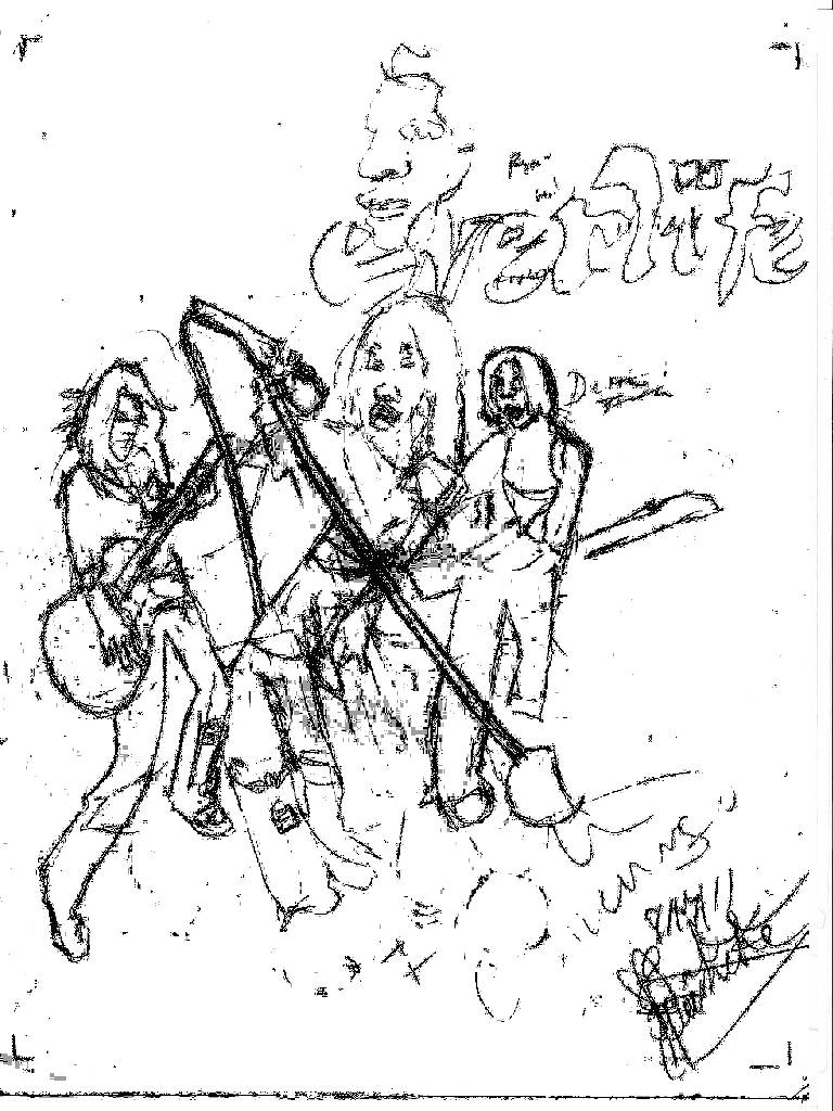 768x1024 everlife, the poprock band drawn in more face shapes - Rock Band Drawings