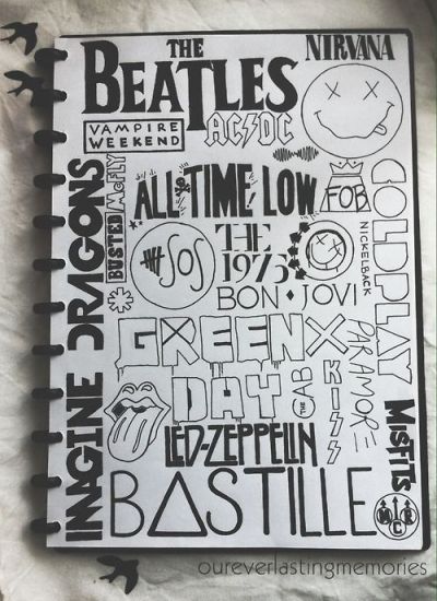400x550 band logos tumblr - Rock Band Drawings