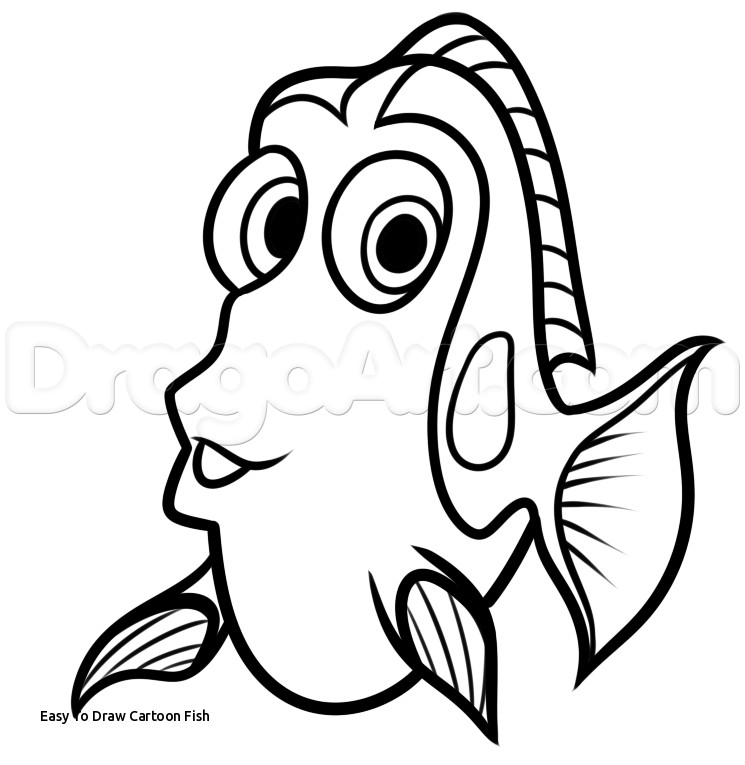 745x765 Easy To Draw Cartoon Fish Rock Cartoon Drawing - Rock Cartoon Drawing